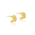 Brocade-Weave Filigree Stud Earrings