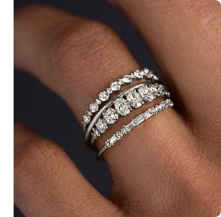 Gold Ring Fashion Ladies Three-piece Set