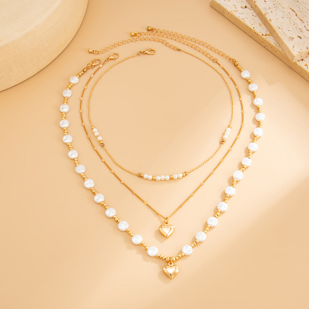 Light-luxury Metal Heart Pendant Necklace