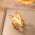 Versatile Heart-shaped Ring With A Simple Open Design Thats Adjustable