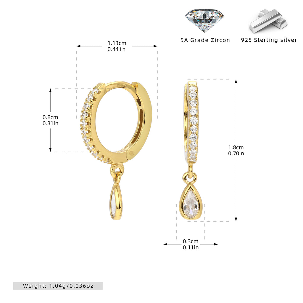 Light Luxury High-end Diamond-encrusted Earrings