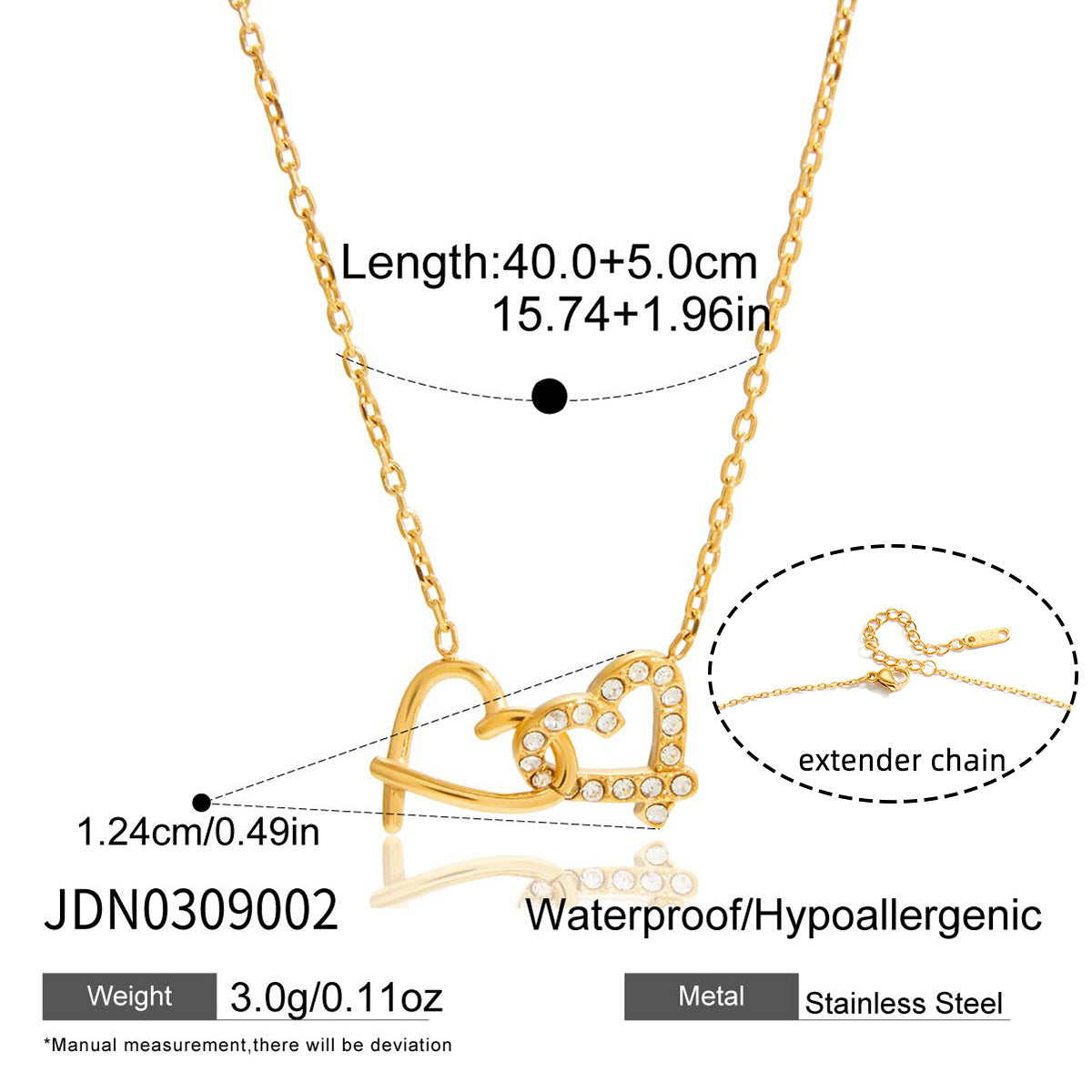 Double-ring Titanium Steel Niche Design Clavicle Chain