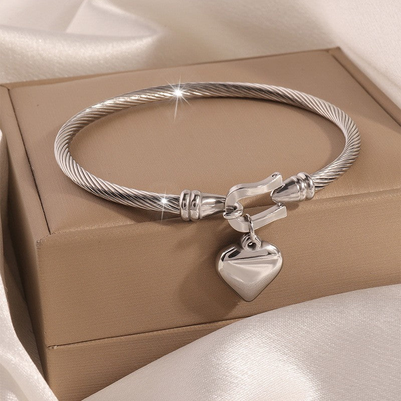 Love-themed Bracelet Cross-border Does Not Fade Electroplated Stainless Steel