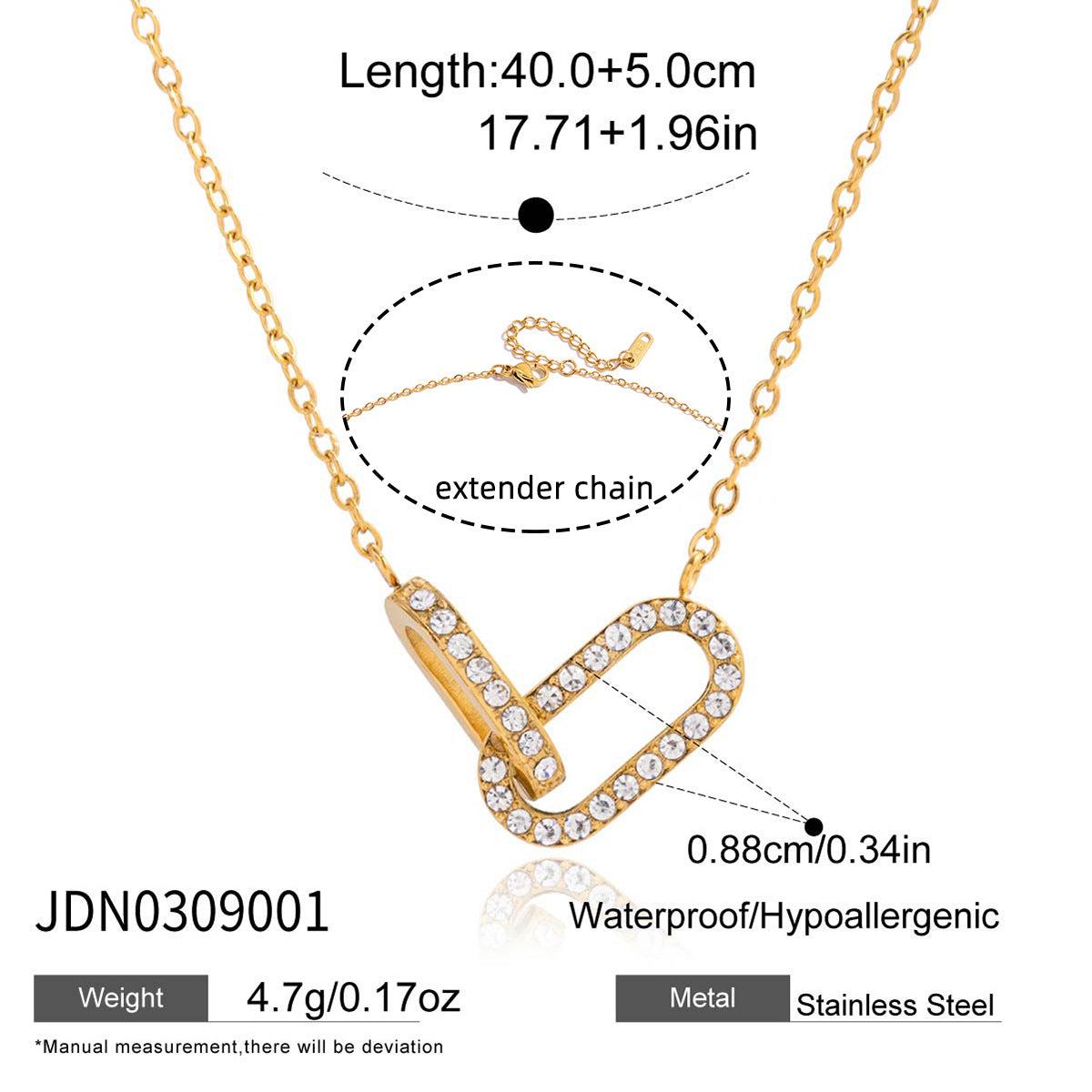 Double-ring Titanium Steel Niche Design Clavicle Chain