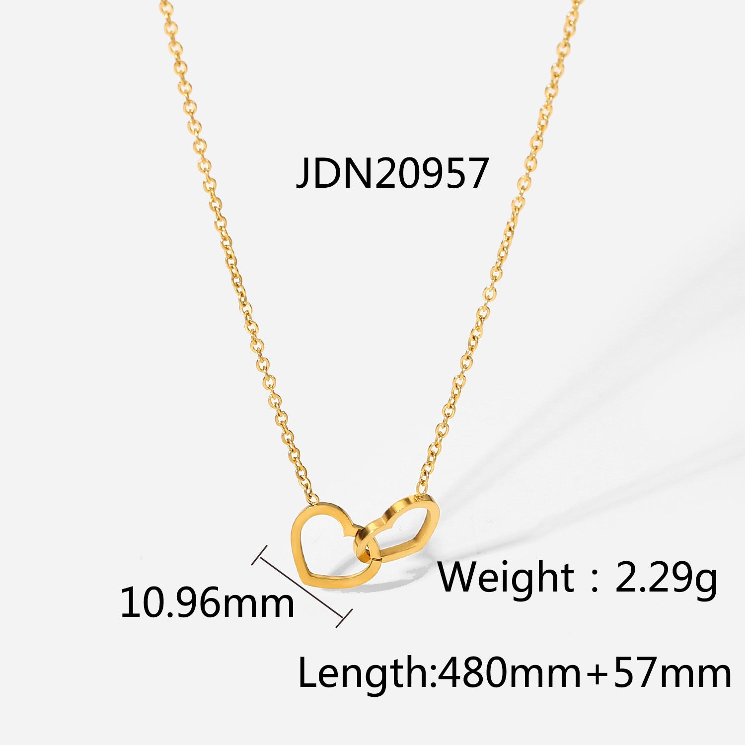 Double-ring Titanium Steel Niche Design Clavicle Chain