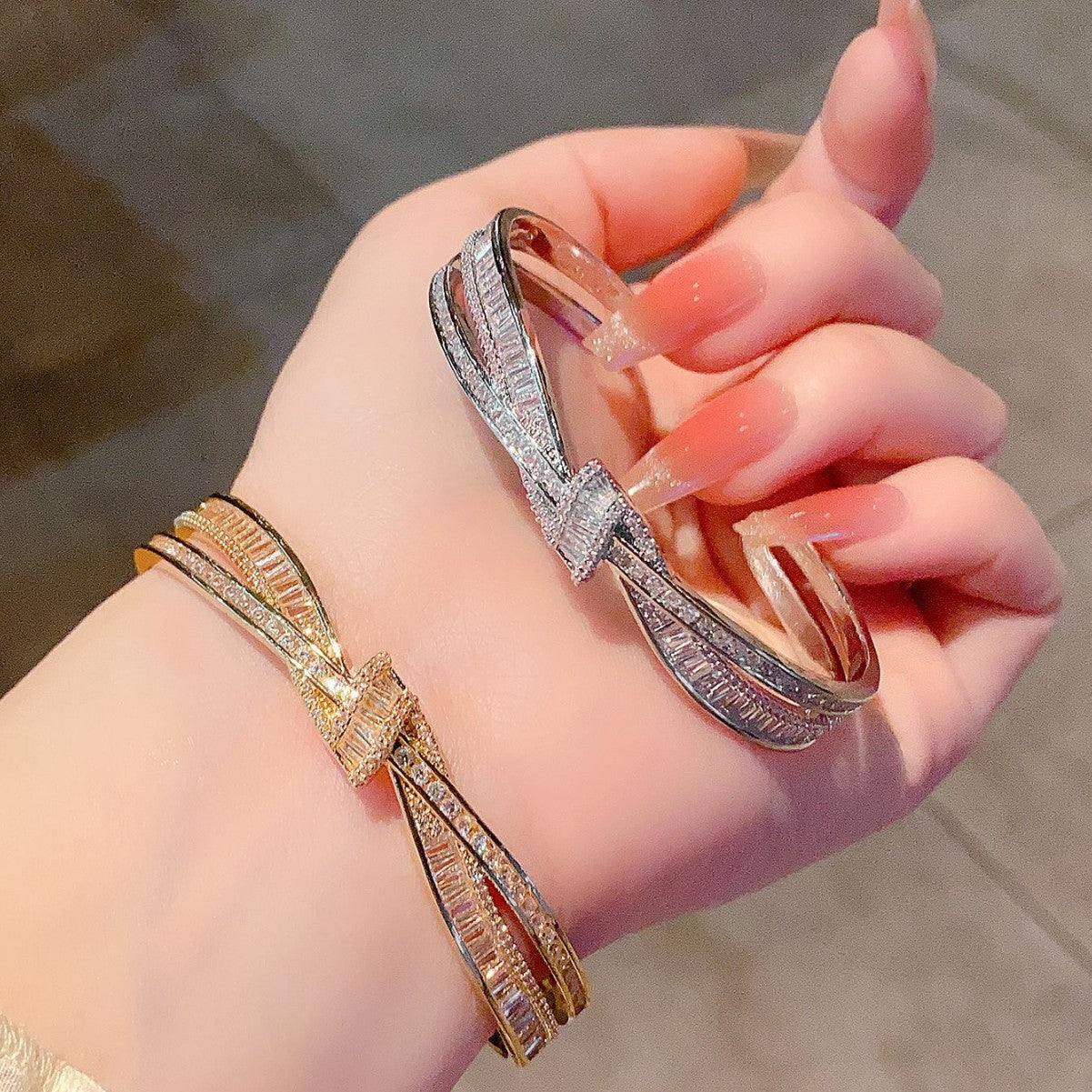 Affordable Luxury Diamond-studded All-matching Bestie Bracelet