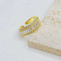 Simple Luxe Shimmering Clear Zircon Ring
