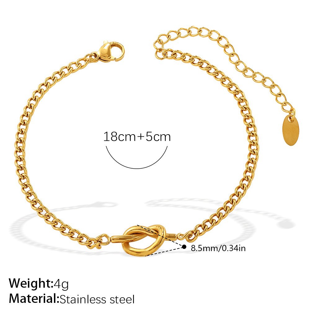 26-letter Pendant Knotted Heart Bracelet