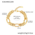 Light Luxury Stainless Steel Bracelet With Full Zirconia Stones