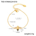 Stylish Oil-Drip Zircon Hardworking Little Bee Bracelet