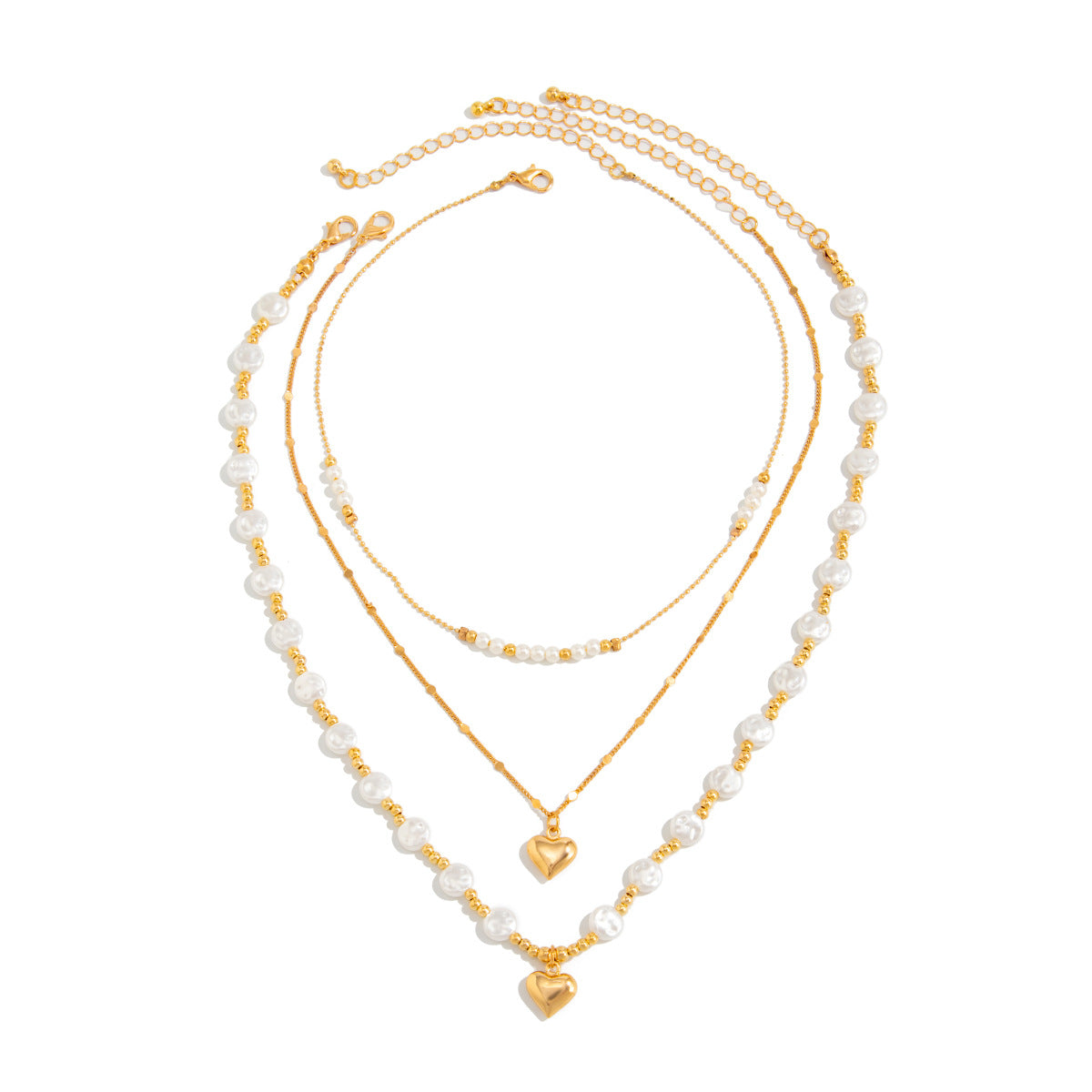 Light-luxury Metal Heart Pendant Necklace