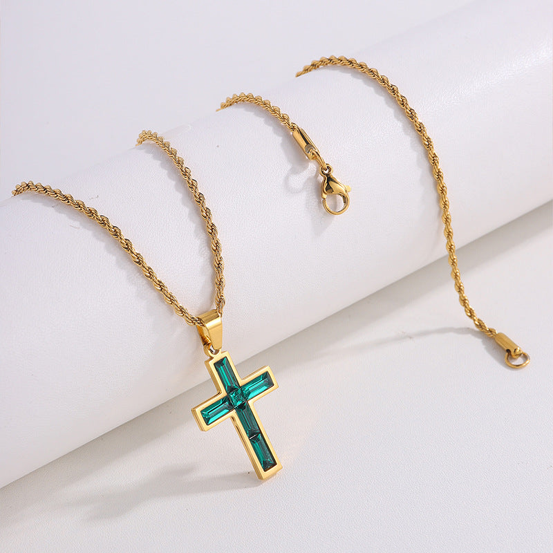 Style Diamond Cross Necklace Unique
