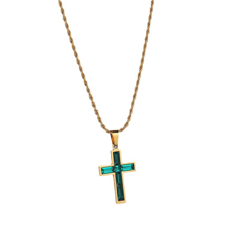 Style Diamond Cross Necklace Unique