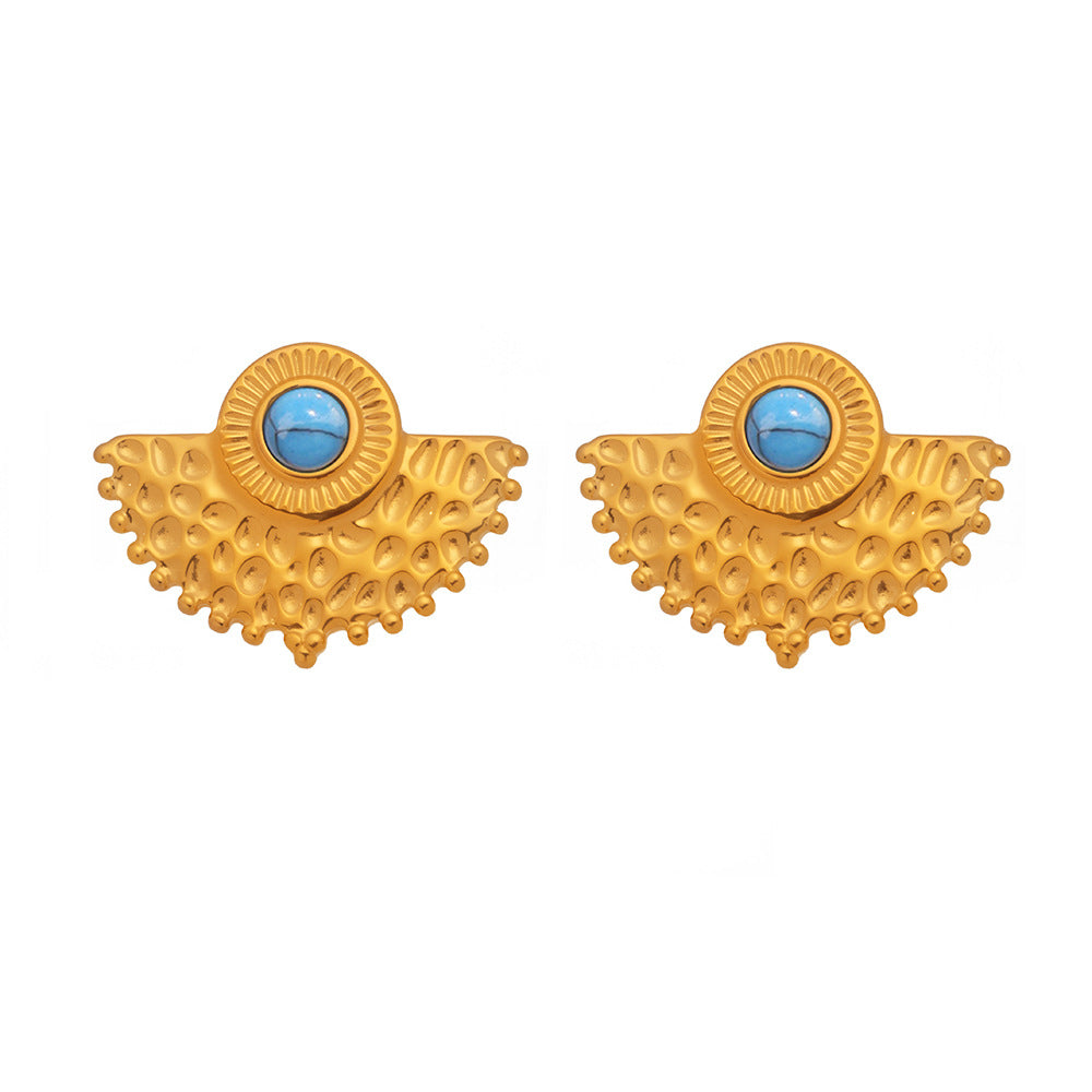 Peacock-Shaped Lapis Lazuli Exquisite Earrings