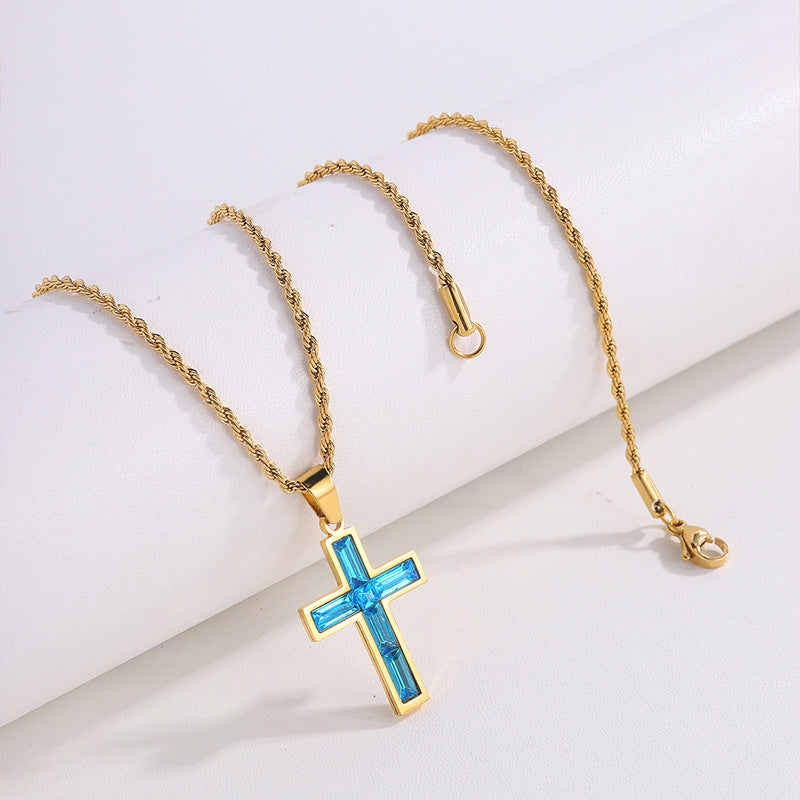 Style Diamond Cross Necklace Unique